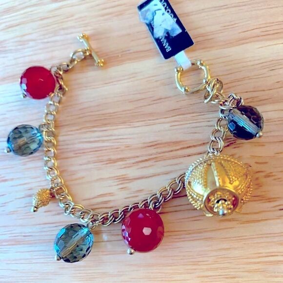 Banana Republic Crystals Charm Bracelet 6” Gorgeous - Picture 2 of 3